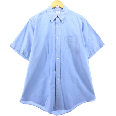 古着 80~90年代 ブルックスブラザーズ Brooks Brothers MAKERS 半袖 ボタンダウンシャツ USA製 メンズL相当 ヴィンテージ/eaa560601