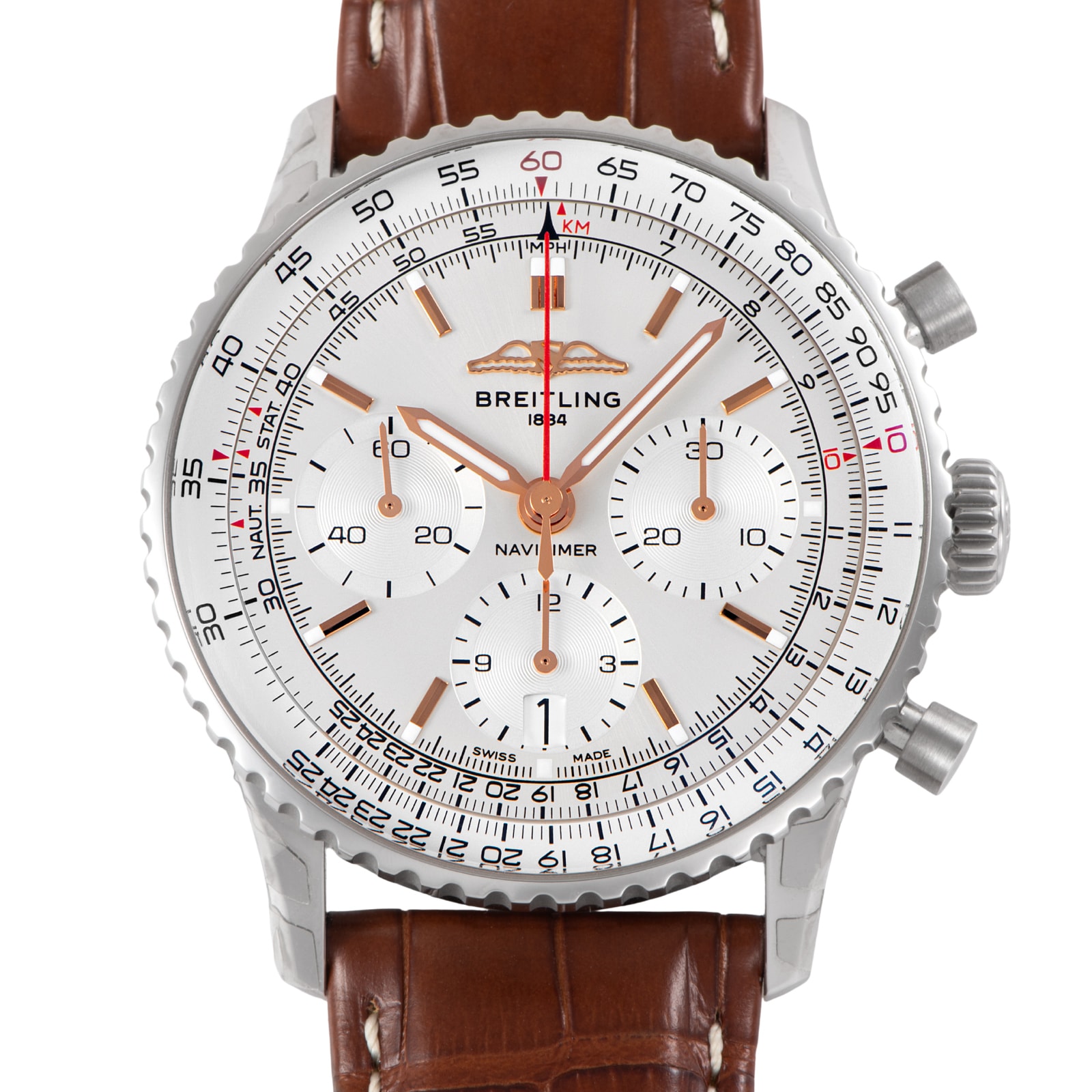 【未使用】BREITLING ブライトリング ナビタイマー B01 クロノグラフ 41 AB0139211G1P1(AB0139) 保証書2026年 ステンレススチール【中古】