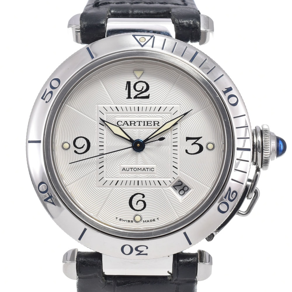 カルティエ CARTIER W3103155 パシャ デイト 38mm シルバー 自動巻き メンズ 良品 腕時計 M#148170