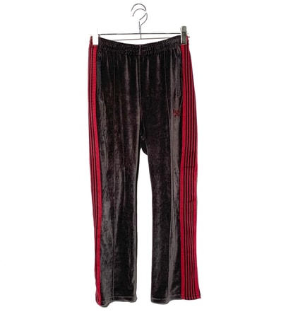 Needles / 23SS Narrow Track Pant -C/PE Velour grayxred