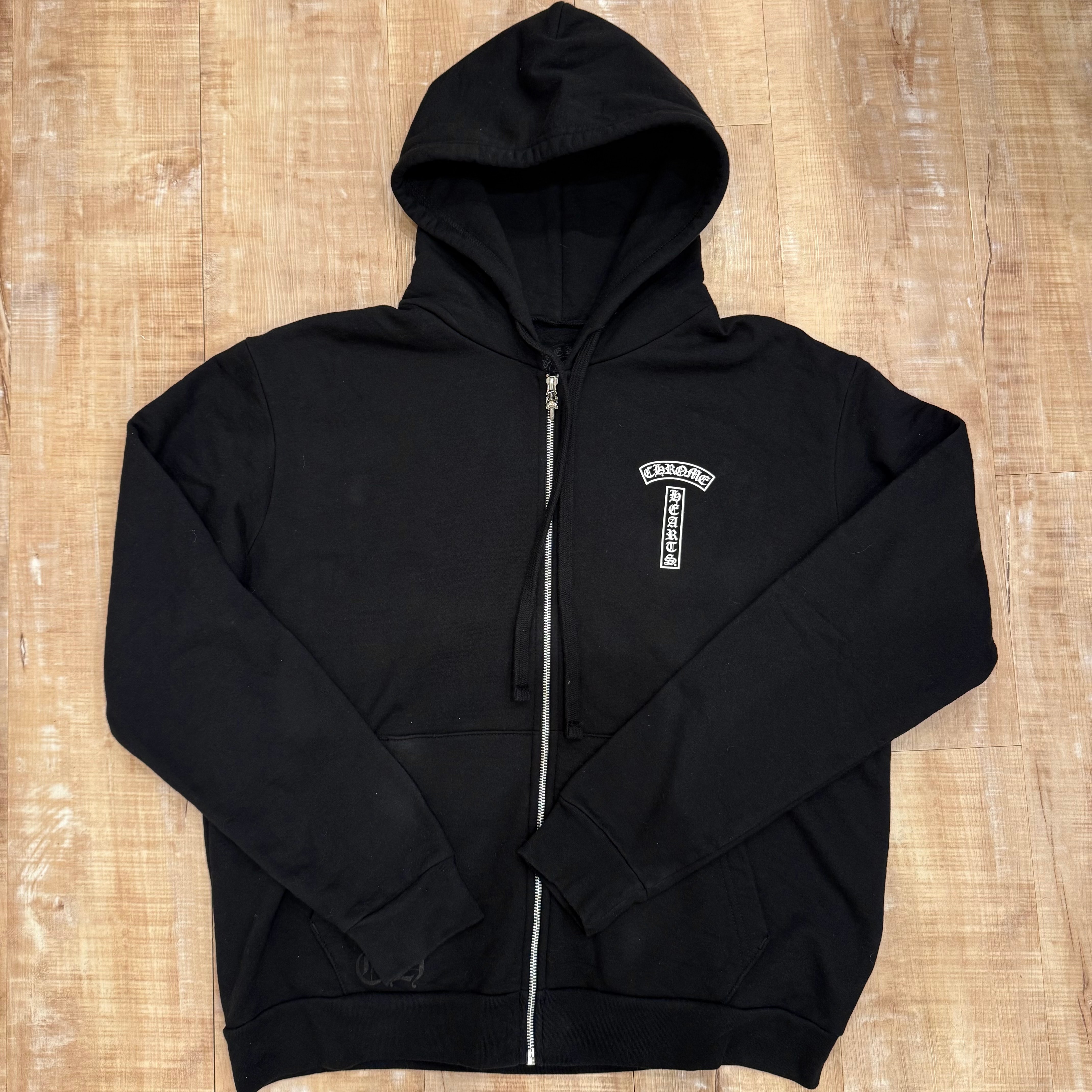 Chrome Hearts USA Shoulder Logo Zip Hoodie "Black"