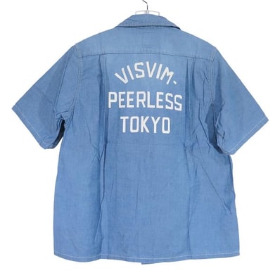 VISVIM ビズビム 23AW KEESEY SHIRT S/S CHAMBRAY 0123405011001 ヴィズヴィム キーズイ シャツ ショートスリーブ シャンブレー インディゴ 半袖 サイズ1