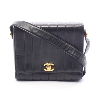 シャネル CHANEL マドモアゼル ショルダーバッグ バッグ ラムスキン(羊革) レディース ブラック系 【中古】