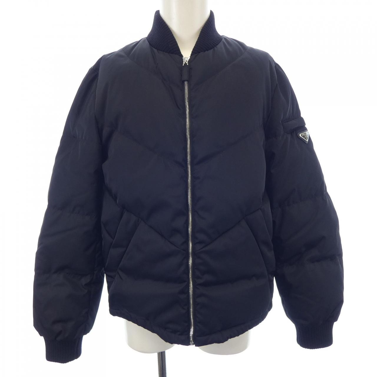 PRADA Re-Nylon Cropped Down Jacket "Black"