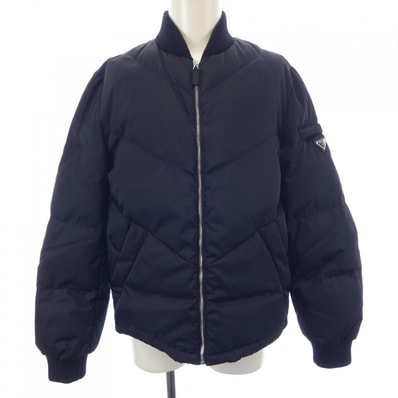 PRADA Re-Nylon Cropped Down Jacket "Black"