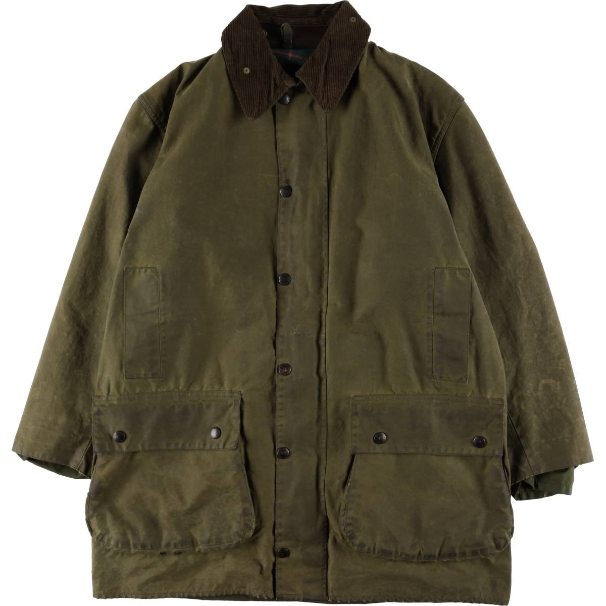 古着 80年代 バブアー Barbour NORTHUMBRIA ノーザンブリア 旧3ワラント ワックスコットン オイルドジャケット 英国製 C42 メンズL相当 ヴィンテージ/eaa614854