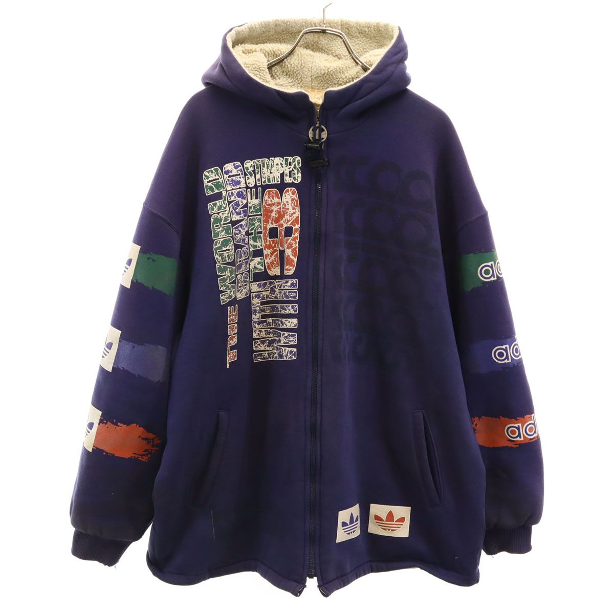 adidas アディダス 80s 長袖 フリース ジップパーカー