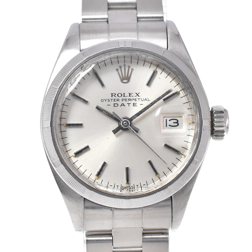 ロレックス ROLEX 6919 ヴィンテージ オイスターパーペチュアルデイト Cal.2030 シルバー 自動巻き レディース 腕時計 O#151166