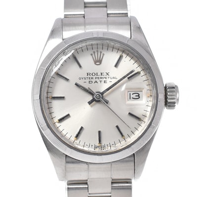 ロレックス ROLEX 6919 ヴィンテージ オイスターパーペチュアルデイト Cal.2030 シルバー 自動巻き レディース 腕時計 O#151166