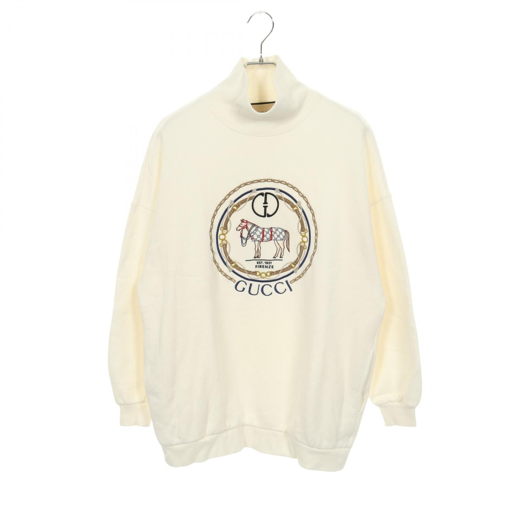グッチ GUCCI スウェット 衣料品 トップス コットン レディース ホワイト系 / マルチカラー 【中古】