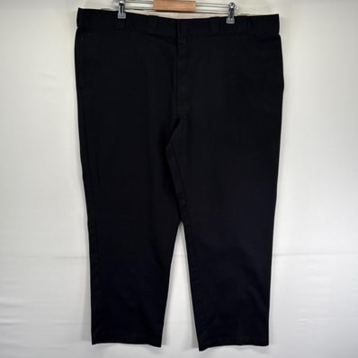 古着 ディッキーズ Dickies パンツ ワークパンツ チノパン 874 ストレート ジッパーフライ 大きいサイズ w46 L30 ブラック系 メンズ