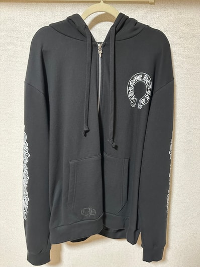 Chrome Hearts Horseshoe Floral Cross Zip-Up Hoodie "Black"