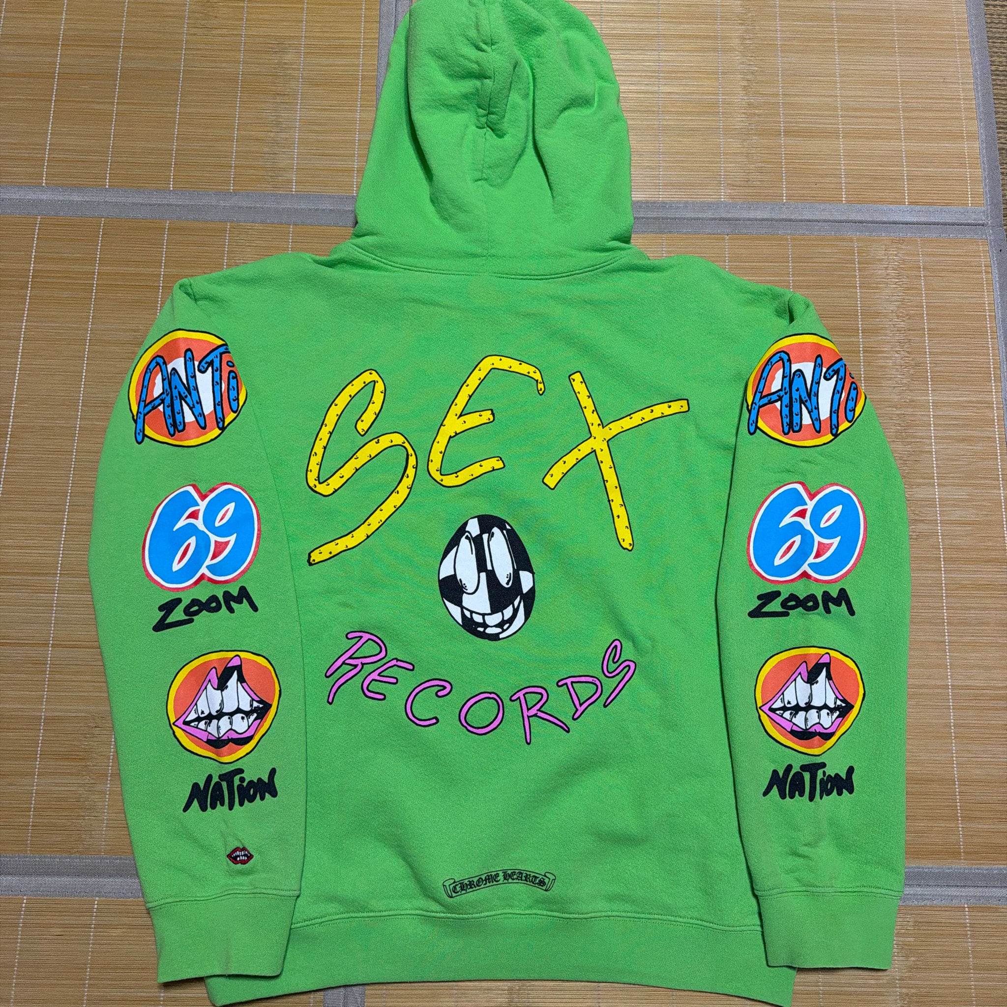 Chrome Hearts Matty Boy Sex Records Hoodie "Citrus Green"