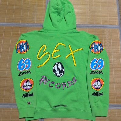 Chrome Hearts Matty Boy Sex Records Hoodie "Citrus Green"