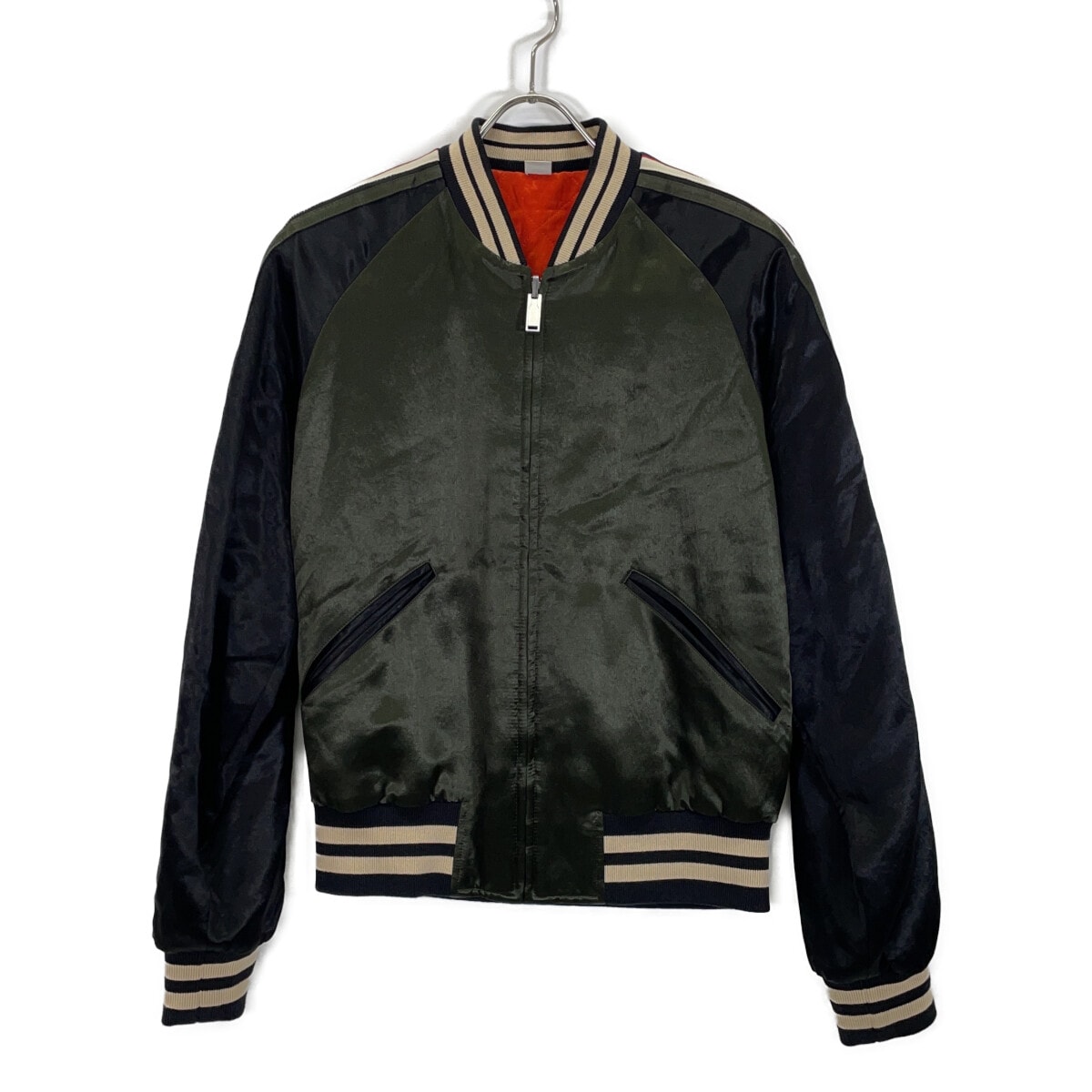 グッチ カーキ 522613 Z791A 18AW リバーシブル ボンバージャケット 44