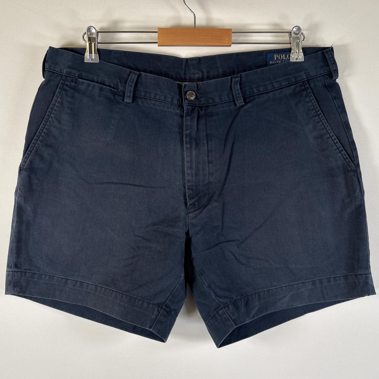 古着 ポロ・ラルフローレン POLO RALPH LAUREN ショートパンツ チノパン ポロチノ 大きいサイズ ワンポイントロゴ w36 ネイビー メンズ