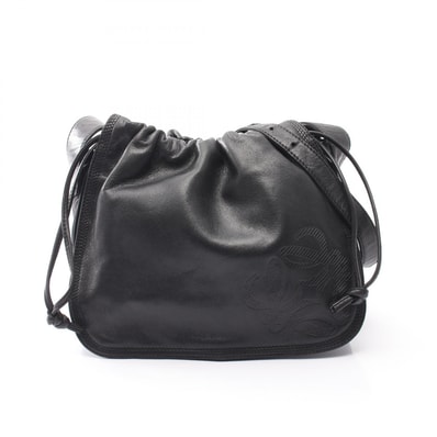 ロエベ LOEWE アナグラム ショルダーバッグ バッグ レザー レディース ブラック系 【中古】