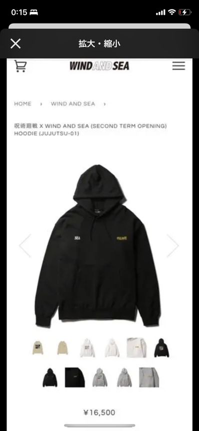 呪術廻戦 XWINDANDSEA HOODIE