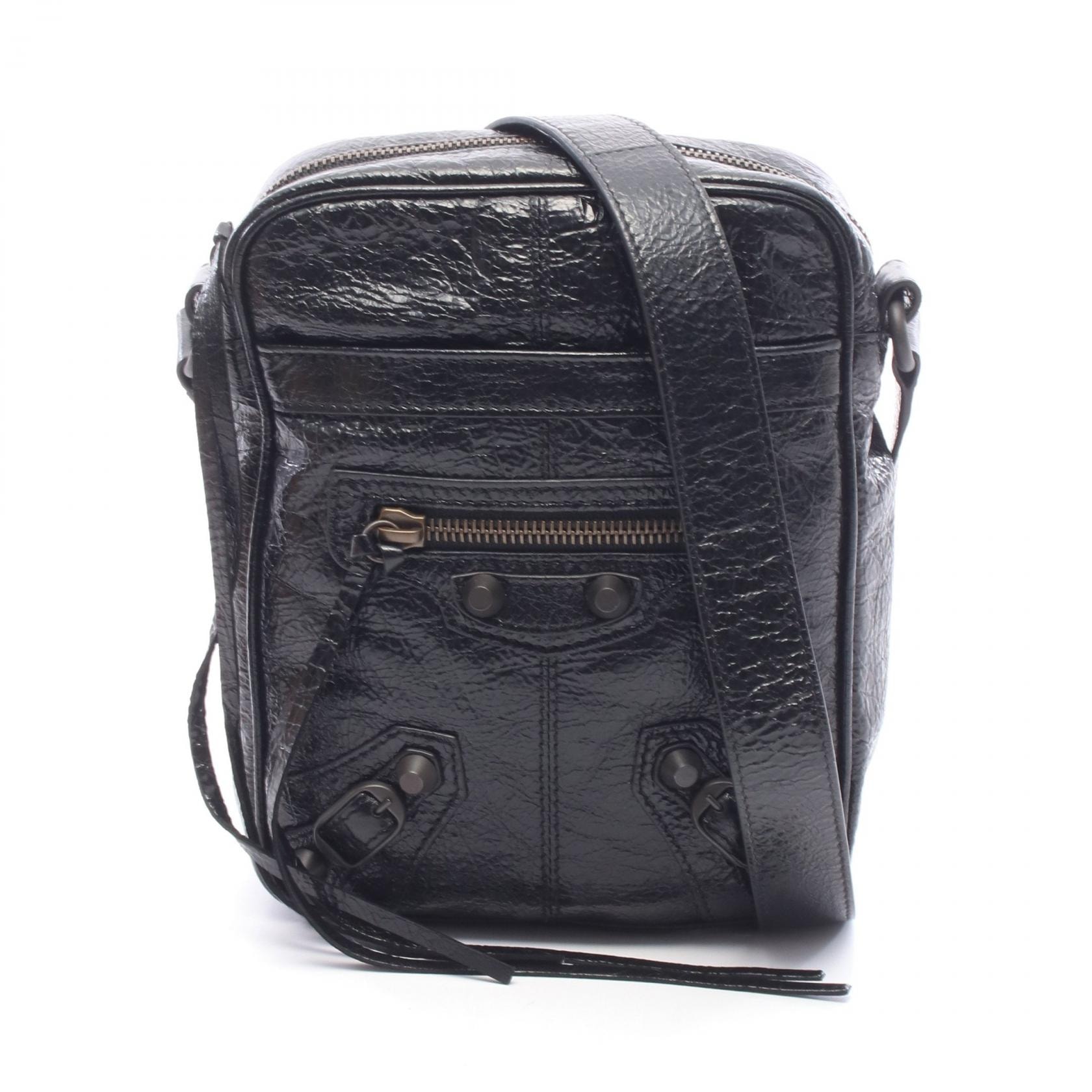 バレンシアガ BALENCIAGA Le City ル シティ ヴァーティカル ショルダーバッグ バッグ レザー メンズ ブラック系 8677102ABEK1000 【新品】