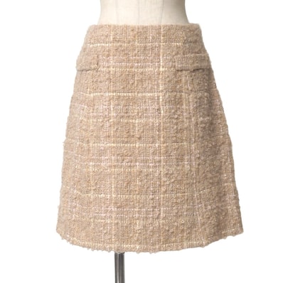 Christian Dior クリスチャンディオール 2011HIVER ミニスカート サイズ- ツイード チェック柄 イタリア製 ブランド古着【中古】20260417/RA9056