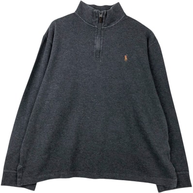 古着 ラルフローレン Ralph Lauren POLO RALPH LAUREN ESTATE RIB コットンニットハーフジップセーター メンズL相当/eaa621712