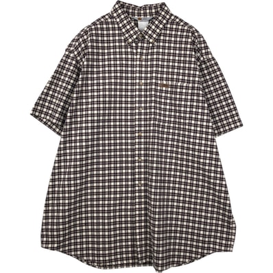 古着 カーハート Carhartt チェック柄 ボタンダウン 半袖 ワークシャツ メンズXXL相当/eaa637824
