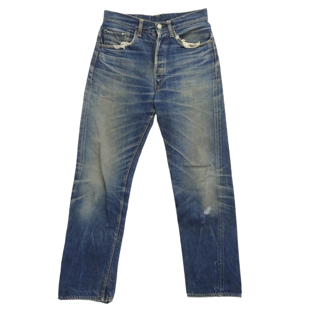 Levi's リーバイス デニムパンツ 60s 501XX 紙パッチ ギャラ無し ボタン裏刻印K センターオフセット インディゴブルー系 W28inch程度【中古】