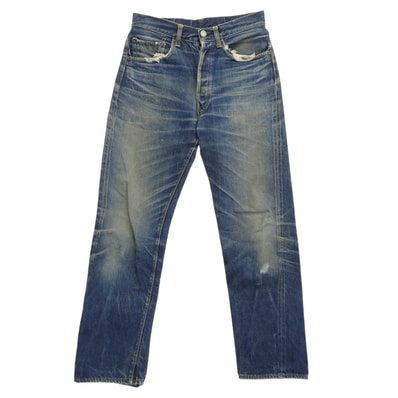 Levi's リーバイス デニムパンツ 60s 501XX 紙パッチ ギャラ無し ボタン裏刻印K センターオフセット インディゴブルー系 W28inch程度【中古】