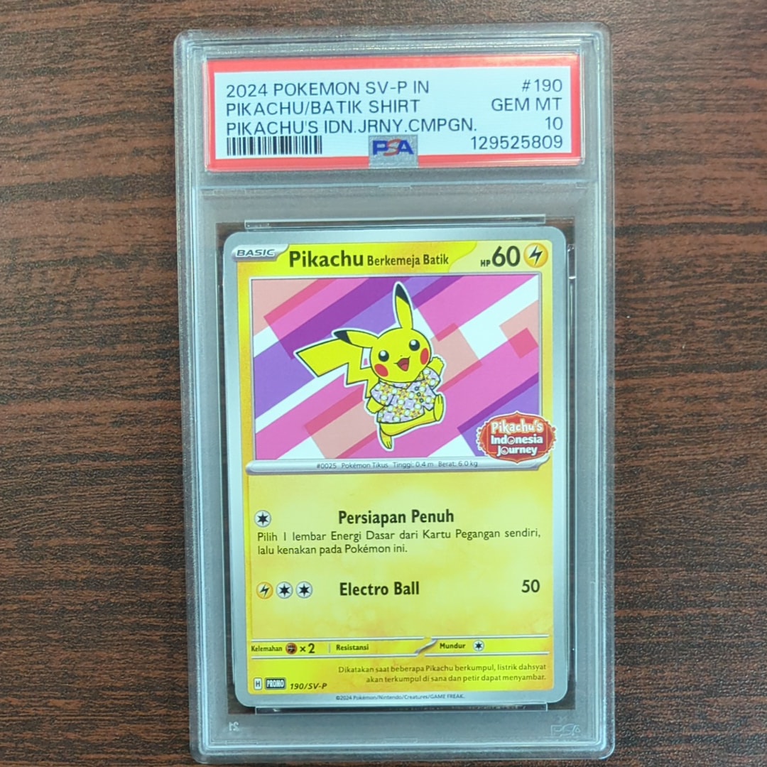 PSA10】バティックシャツを着たピカチュウ (フラワーピカチュウ柄) P