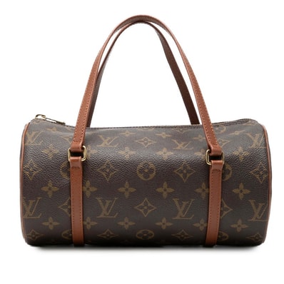 ルイ ヴィトン モノグラム パピヨン26 ハンドバッグ M51366 ブラウン PVC レザー レディース LOUIS VUITTON 【中古】