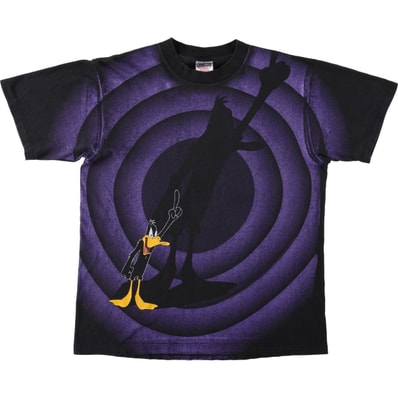 古着 90年代 オニータ ONEITA LOONEY TUNES ルーニーテューンズ ダフィーダック キャラクタープリントTシャツ USA製 メンズL相当 ヴィンテージ/evb036073