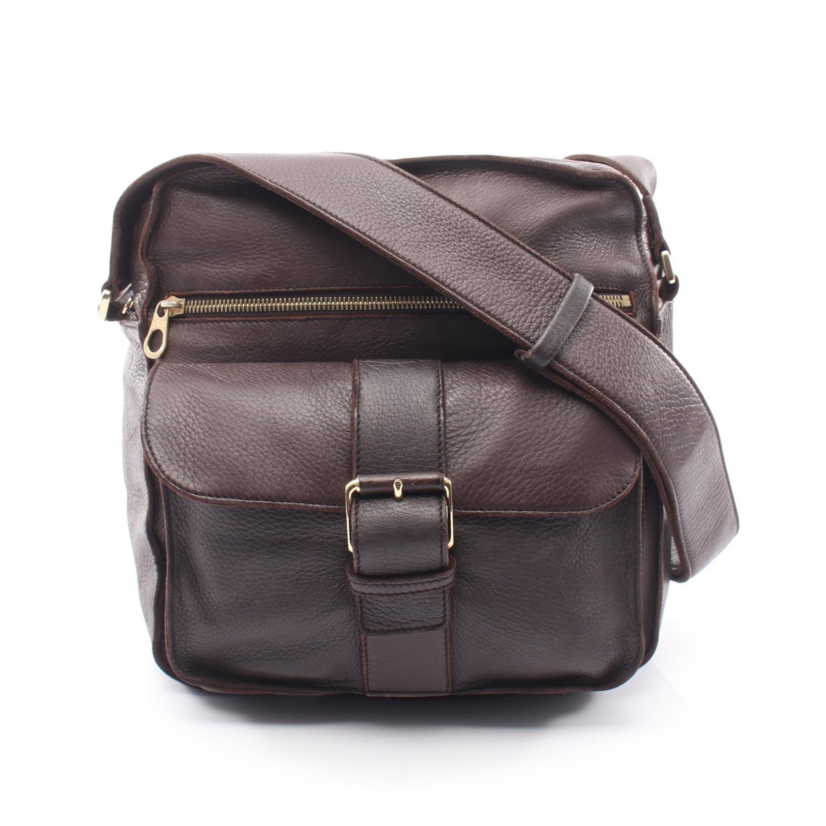 ボッテガヴェネタ BOTTEGA VENETA ショルダーバッグ バッグ レザー レディース ブラウン系 【中古】