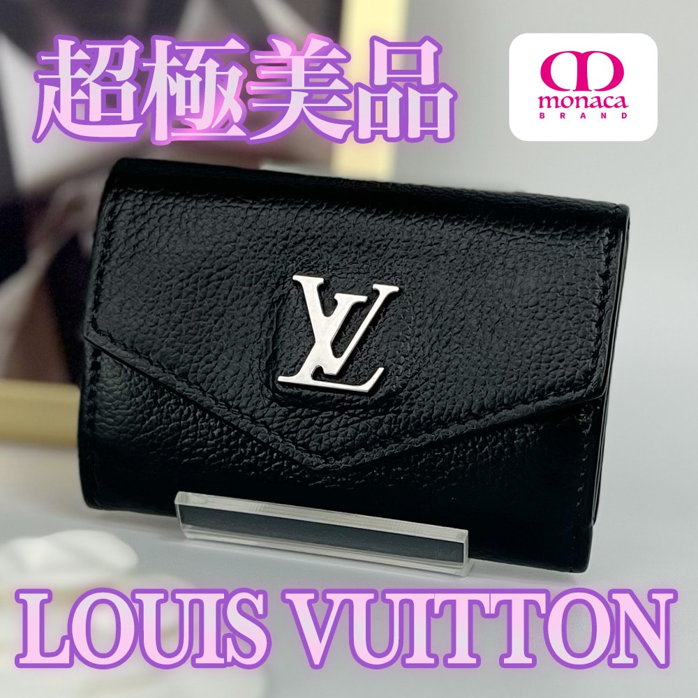 超極美品 LOUIS VUITTON ポルトフォイユ ロックミニ 三つ折り財布 コンパクト レディース メンズ