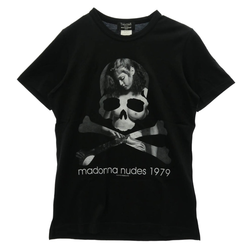 mastermind JAPAN マスターマインドジャパン THEATER8 シアターエイト x Theater8 シアターエイト x MADONNA マドンナ nudes 1979 プリント 半袖 Tシャツ ブラック系 S【中古】
