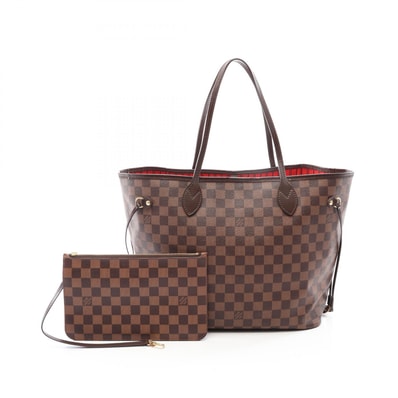 ルイ・ヴィトン LOUIS VUITTON ネヴァーフルMM トートバッグ バッグ PVCコーティングキャンバス レザー ダミエ エベヌ レディース ブラウン系 スリーズ N41358 【中古】