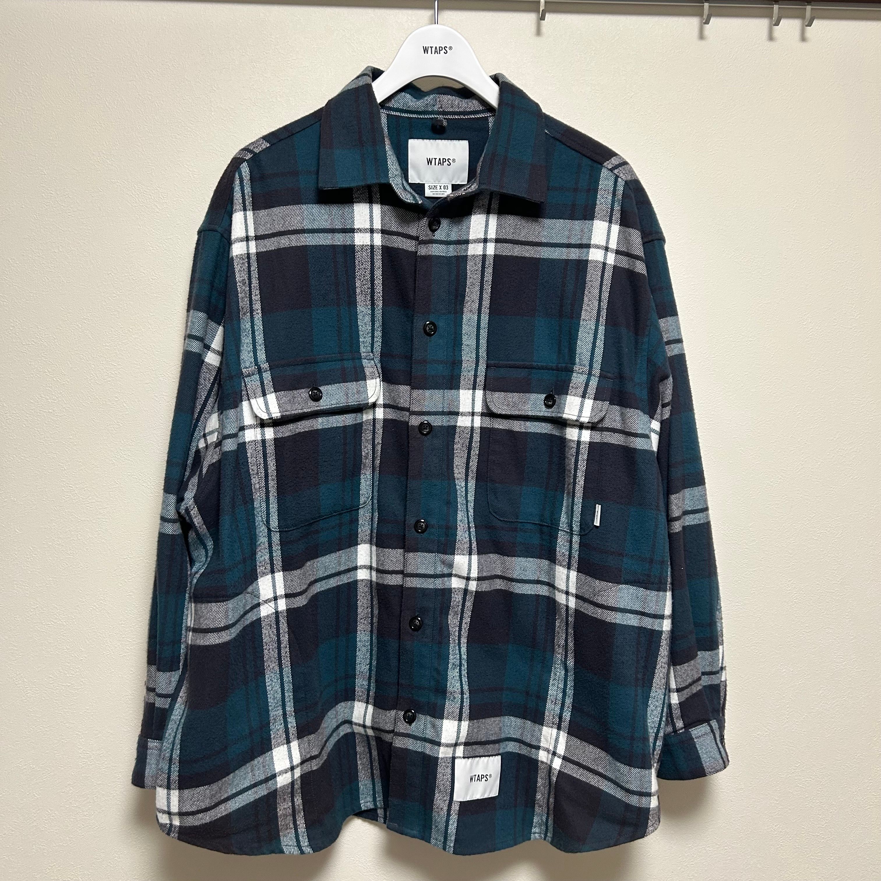 Wtaps WCPO 01 / LS / Cotton. Flannel. Textile "Green"
