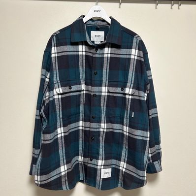 Wtaps WCPO 01 / LS / Cotton. Flannel. Textile "Green"