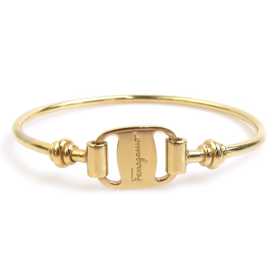 サルヴァトーレフェラガモ Salvatore Ferragamo ブレスレット バングル ヴァラ メタル ゴールド レディース【中古】 h32346b