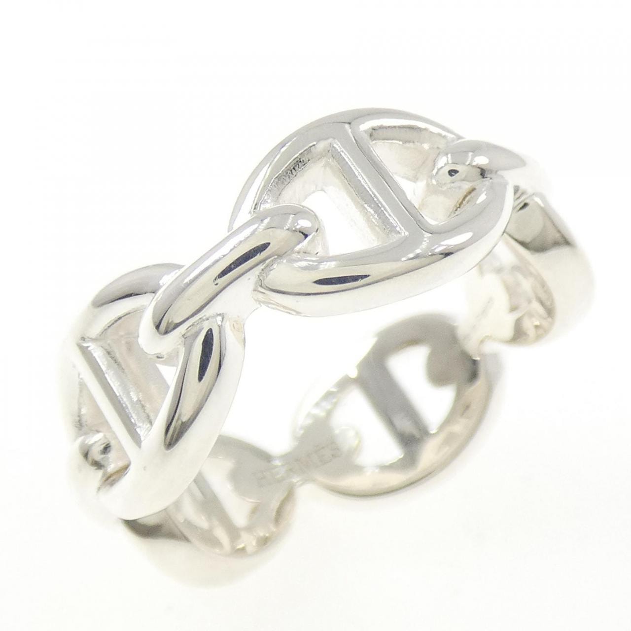 Hermes Chaine D'ancre Enchainee Ring PM "Silver"