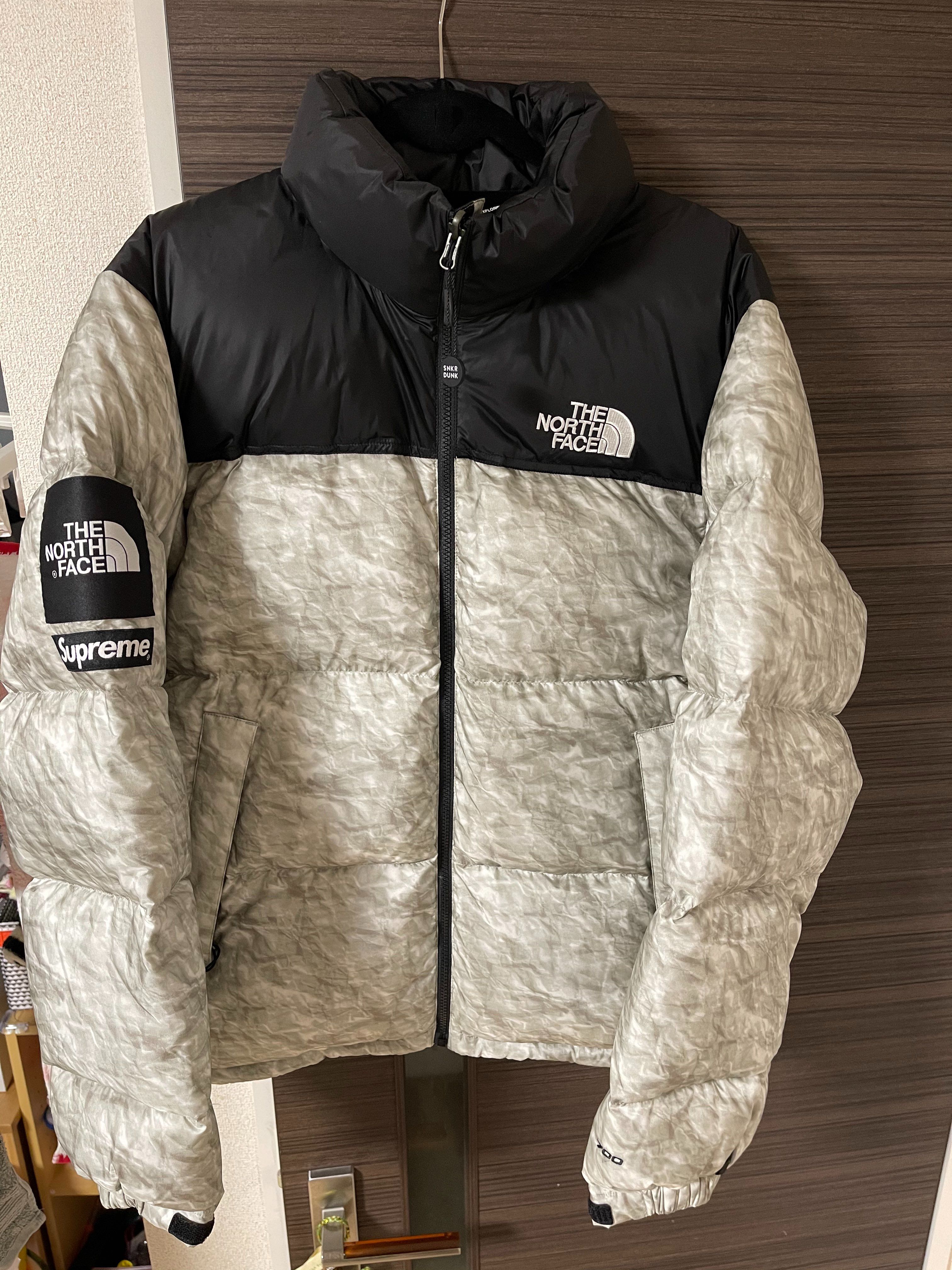 Supreme x The North Face Nuptse Jacket "White Paper Print"