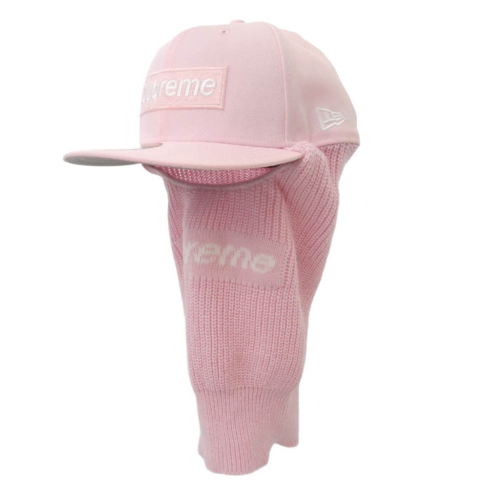 Supreme シュプリーム NEW ERA ニューエラ 25AW × New Era Box Logo Balaclava ニューエラ ボックスロゴ バラクラバ キャップ 帽子 ピンク系【極上美品】【中古】