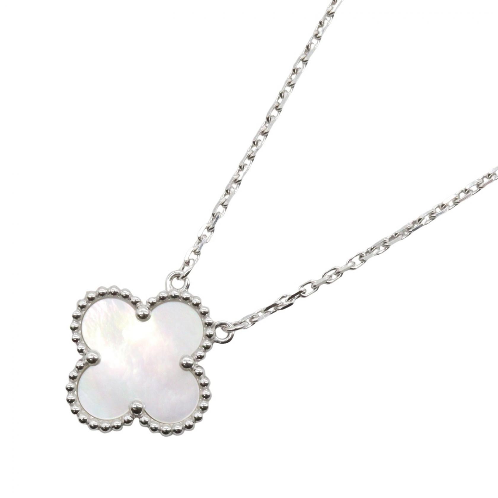ヴァンクリーフ&アーペル Van Cleef & Arpels ヴィンテージアルハンブラ マザーオブパール ネックレス ネックレス ジュエリー K18WG(ホワイトゴールド) マザーオブパール レディース シルバー系 / ホワイト系