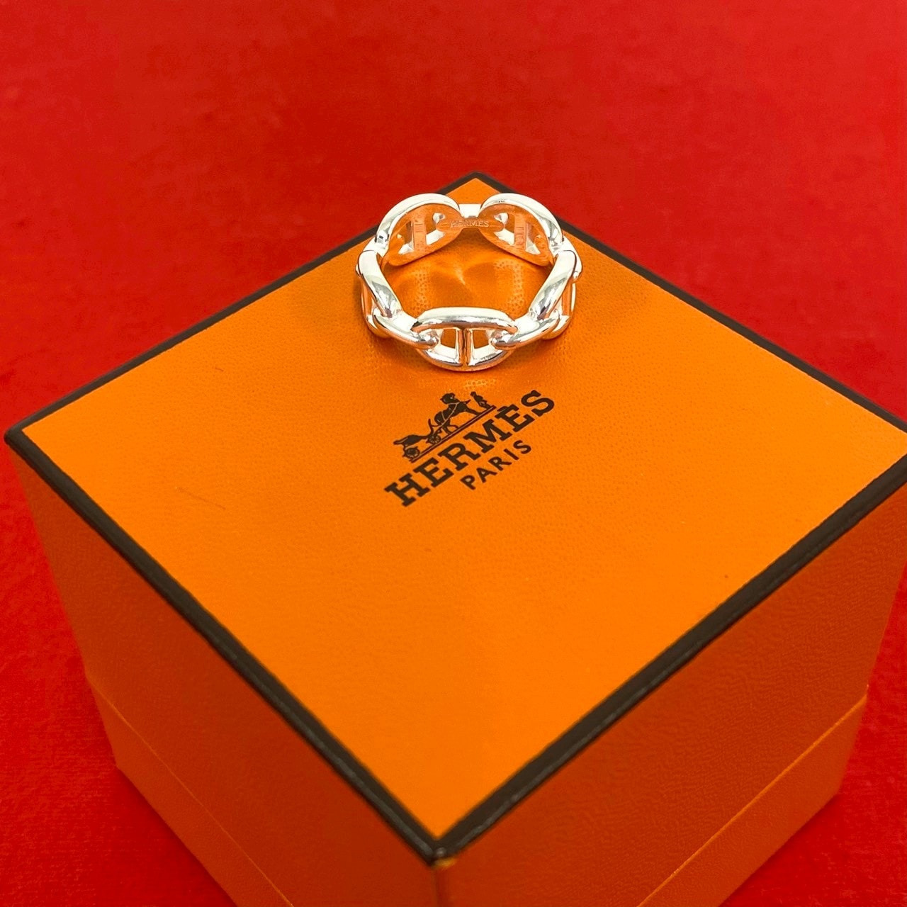 HERMES エルメス シェーヌダンクル アンシェネ リング シルバー925 リング・指輪 17号 シルバー
 70079