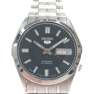 SEIKO セイコー メンズ腕時計 自動巻き SEIKO5 デイデイト 文字盤ブラック SNKE87J1