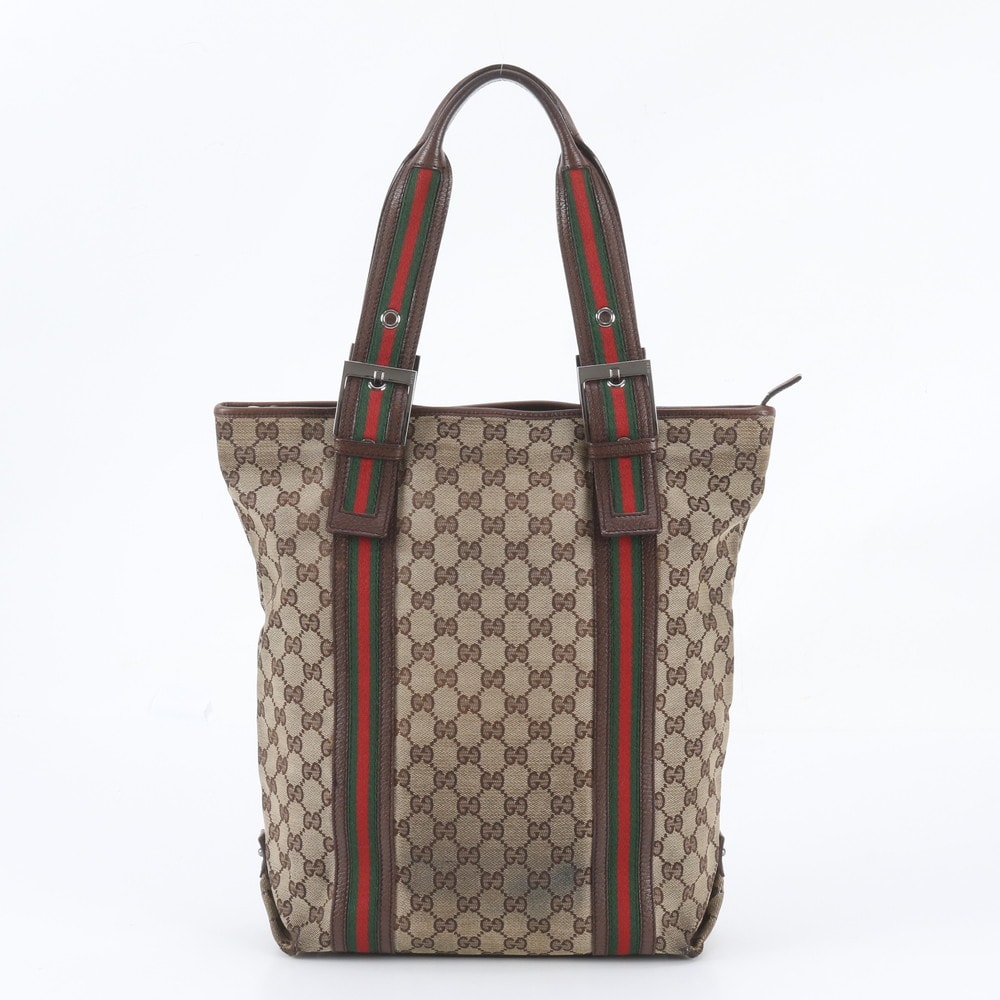 グッチ GUCCI GGキャンバス プリンシー トート シェリー D (傷や汚れあり)】グッチ GGキャンバス シェリー ライン131186 トート