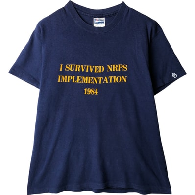 古着 80年代 ヘインズ Hanes 100% COTTON 青タグ プリントTシャツ USA製 メンズL相当 ヴィンテージ/eaa636637