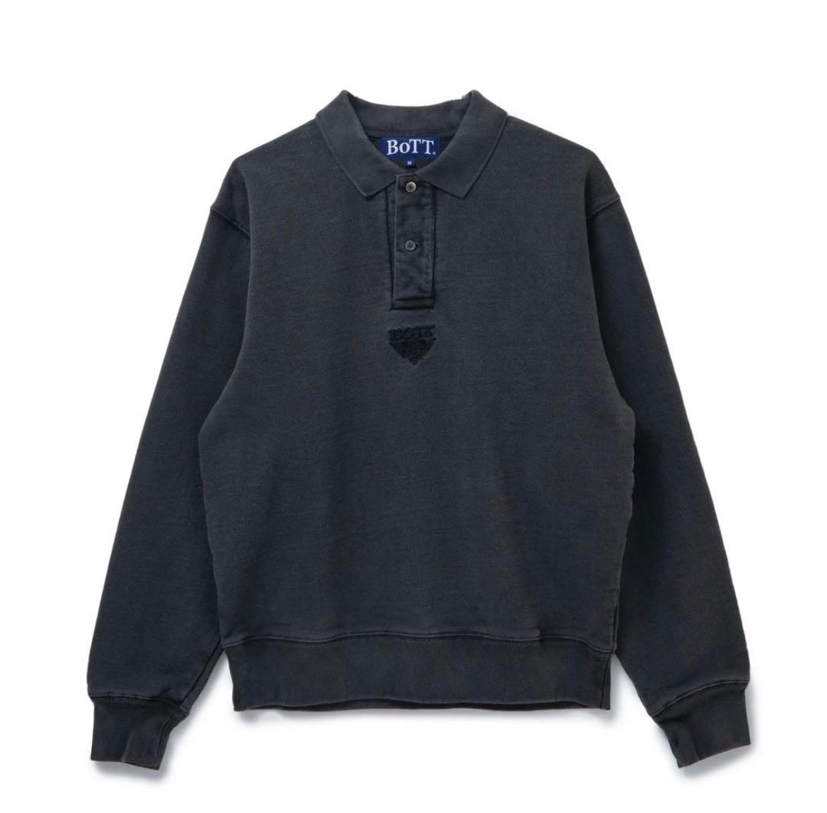 BoTT Pigment Dye Sweat Polo "Black"