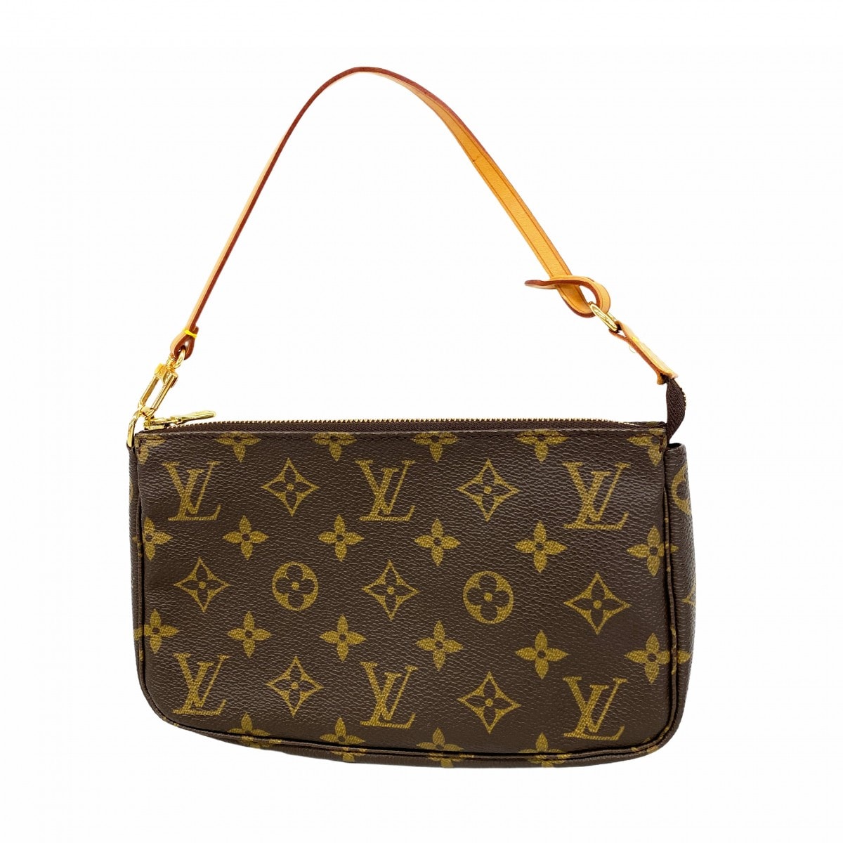 【6dc3116】ルイヴィトン ポーチ モノグラム ポシェットアクセソワール M51980 ブラウン【中古】レディース