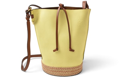 ロエベ LOEWE ショルダーバッグ ゲート バケットバッグ イエロー/ブラウン レディース【中古】