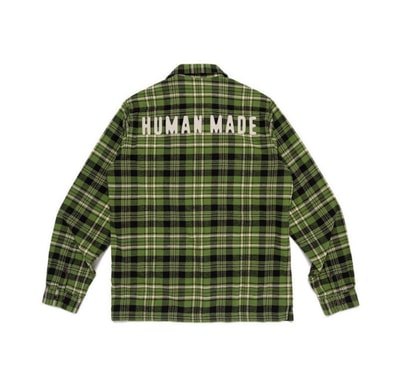 HUMAN MADE Flannel Check Shirt "Green"